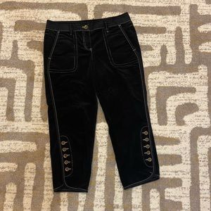 Anne Taylor loft marisa cropped black corduroy pant